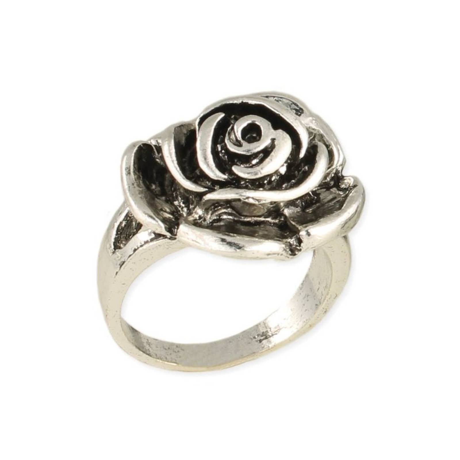 Blooming Rose Silver Ring - 7 11$